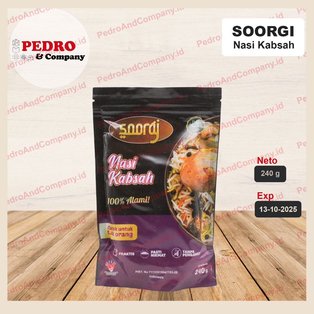 

Soorgi nasi KABSAH + bumbu siap masak alami 240 gram