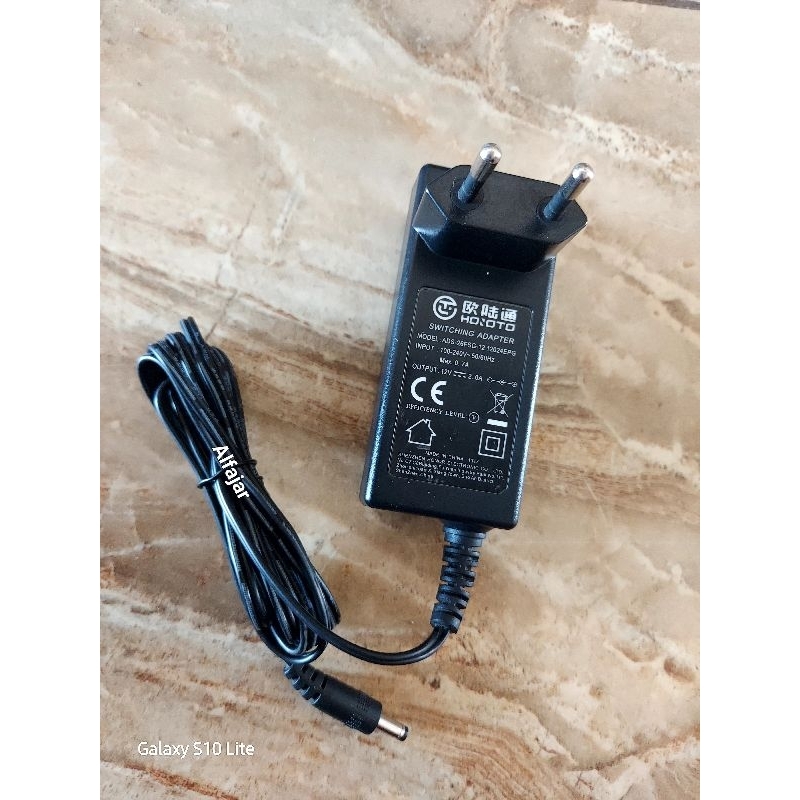 Adaptor Charger Spectra 9plus model lama 12V 2A jack 4,0mm