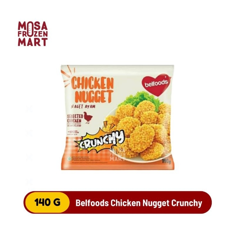

Belfoods Chicken Nugget Crunchy 140 G | Naget Ayam Krispi
