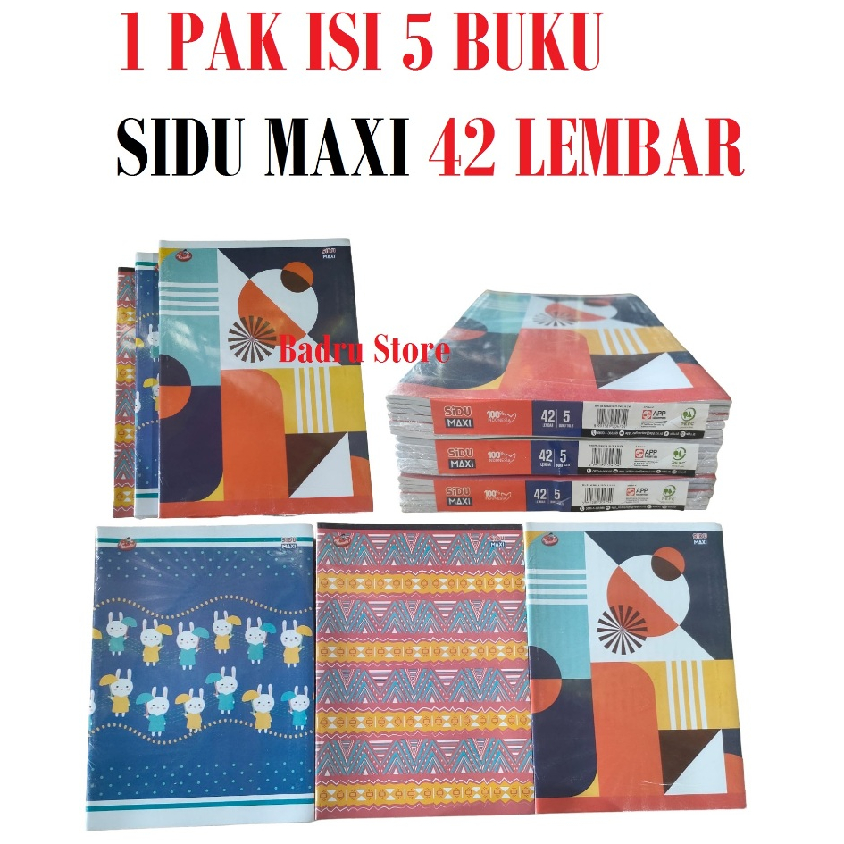 

BUKU TULIS SIDU MAXI 42 LEMBAR 1 PAK ISI 5 BUKU