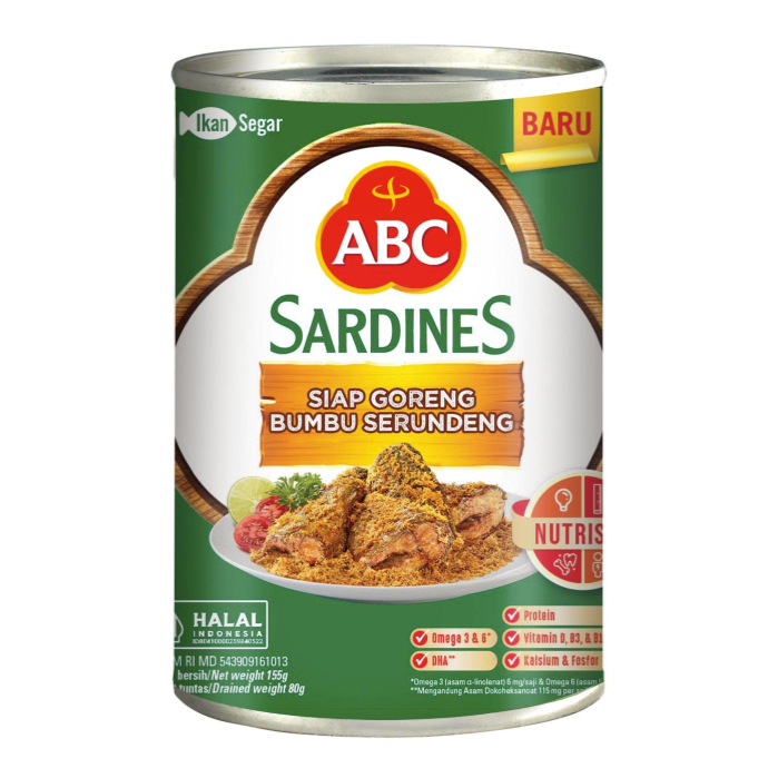 

ABC sardines - ikan sarden serundeng 155gr