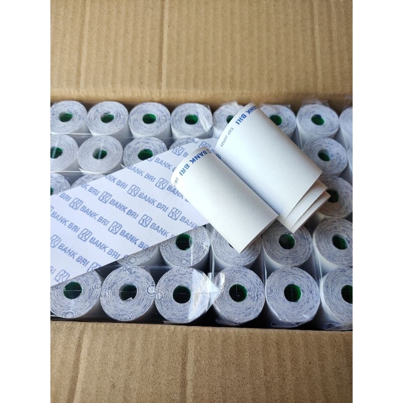 

Paket 1Dus 100Roll Thermal Logo Bank Bri Bolak Balik 57X30|58X30 Brilink