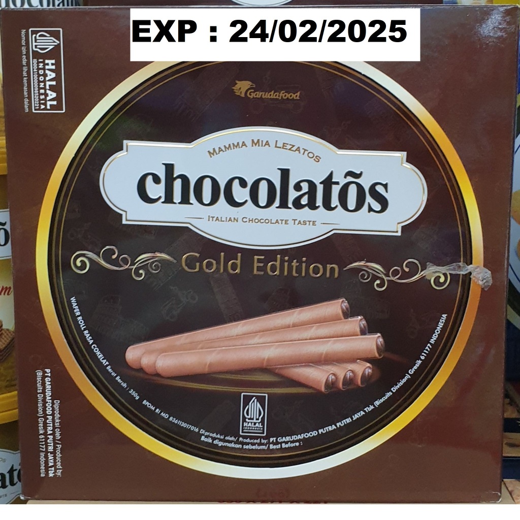 

GERY Chocolatos Dark Chocolate Wafer Roll Gold Edition 350gr