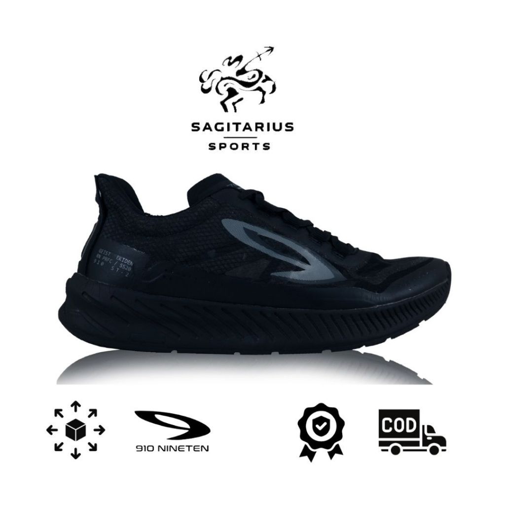 910 SEPATU LARI GEIST EKIDEN - HITAM/HITAM