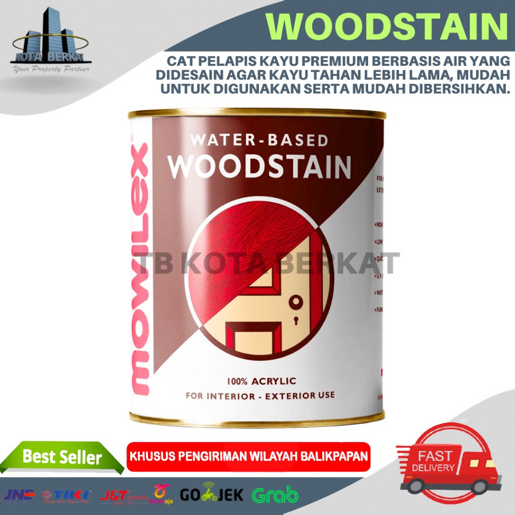 CAT KAYU POLITUR MOWILEX / CAT VERNISH KAYU WATERBASED / WOODSTAIN MOWILEX