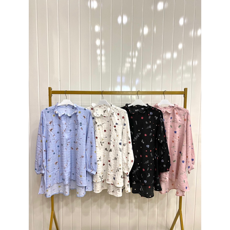 BLOUSE BUNGA OVERSIZE || BLOUSE JUMBO