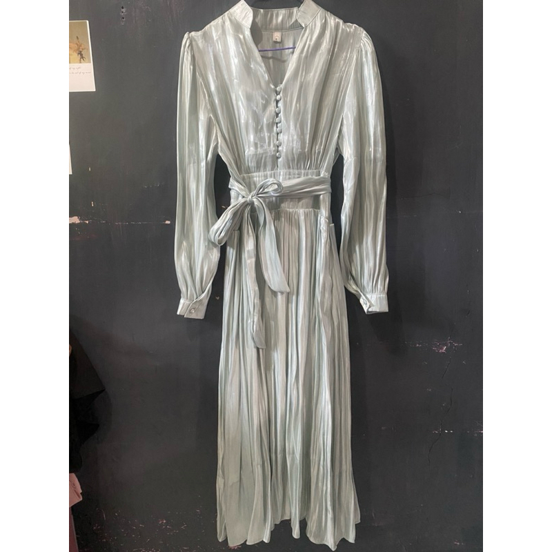 Onni Silk Dress Sage