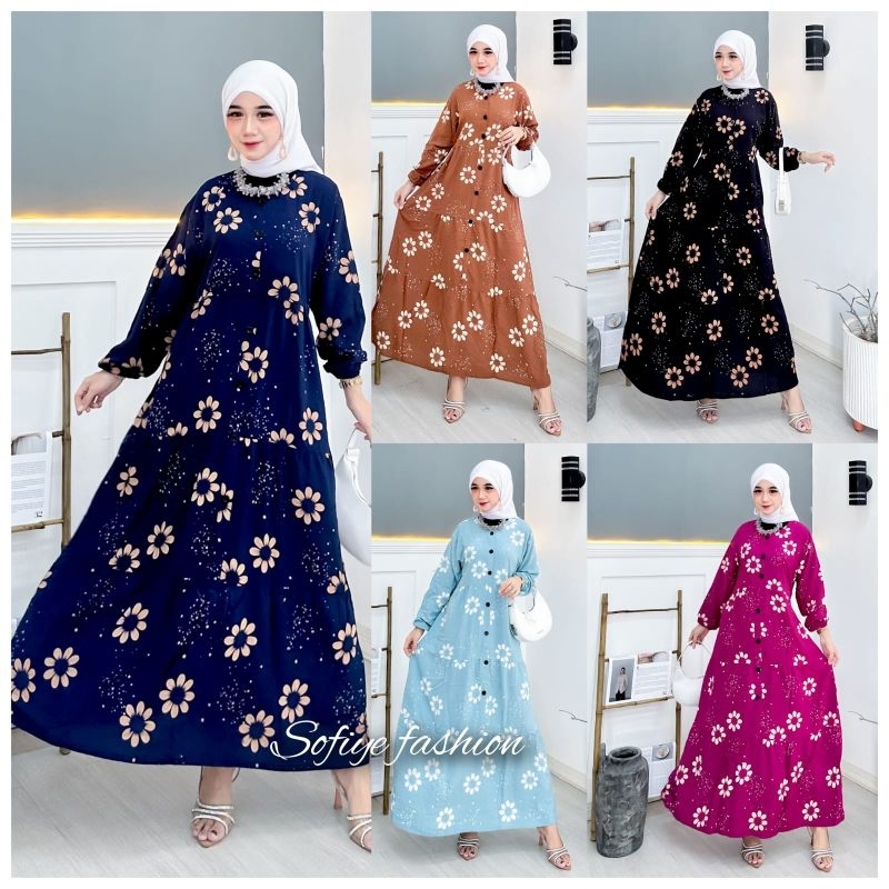 NEW ARRIVAL DASTER LENGAN panjang busur  motif bunga susun LD 110