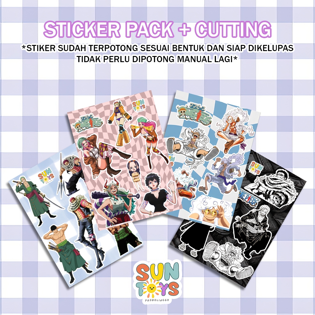 

☀ SUN ☀ Stiker Sticker Pack Anime One Piece UK A6 Cutting Kisscut