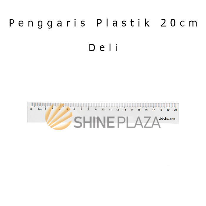 

Penggaris Plastik Deli 20cm E6220 - Plastic Ruler Deli 20 cm