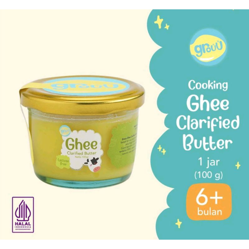 

GRUU Ghee Clarified butter- Mentega rendah laktosa BB booster 100gr