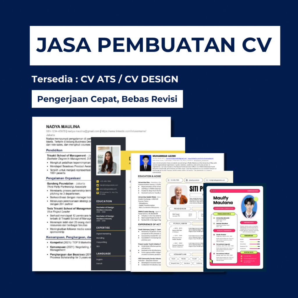 Jasa Pembuatan CV | CV ATS | CV Desain