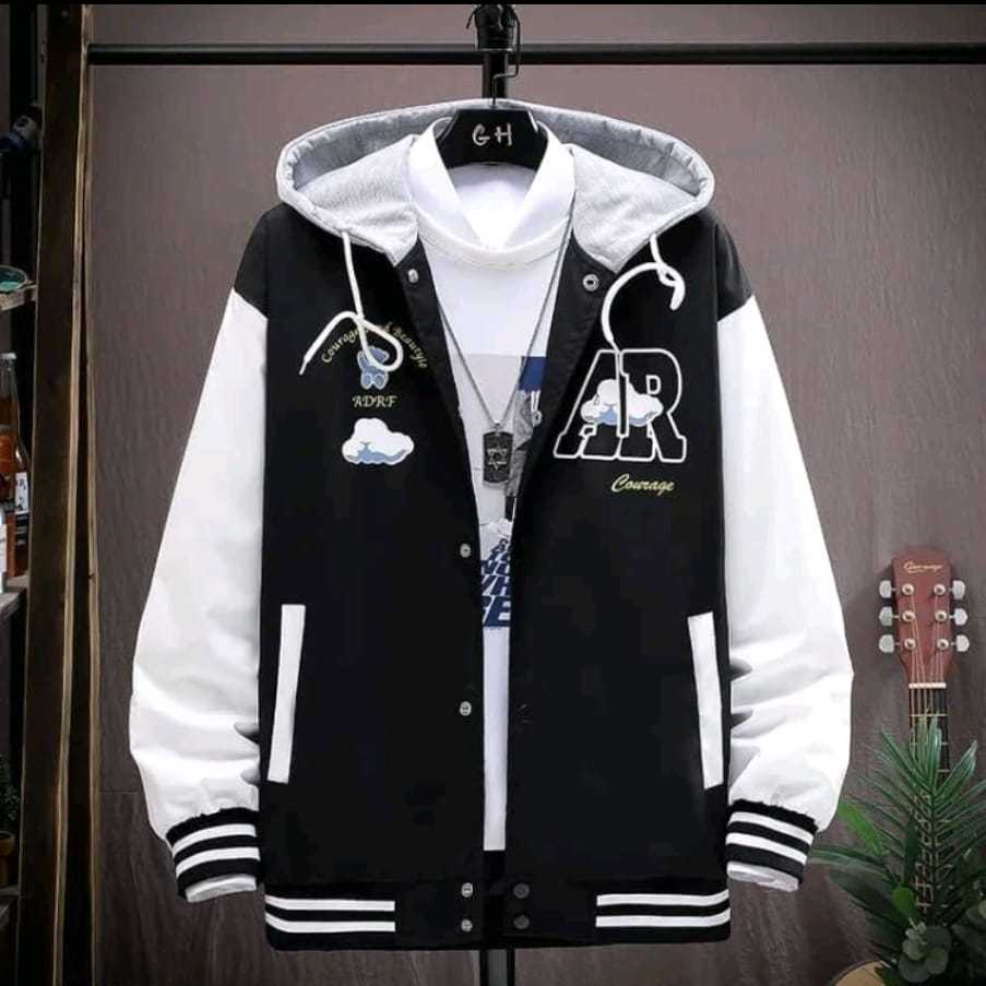 JAKET BASEBALL HOODIE OVERSIZE - AR CLOUD JAKET BASEBALL VARSITY | JAKET PRIA WANITA KOREAN