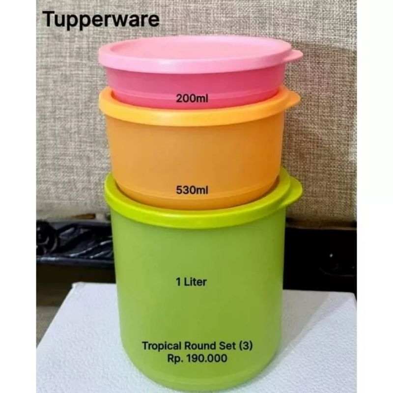 Tupperware tropical round (ecer)