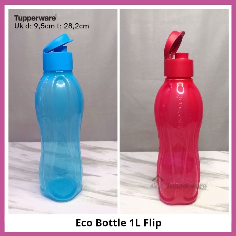 Eco Bottle 1Liter Ulir, Flip Jadul - Botol Tupperware