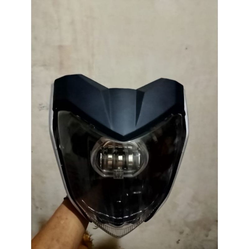 Reflektor Kedok Batok Kepala Lampu Depan Byson Karbu Plus Biled  4 Mata Sudah Plus Kupingan Lampu Se