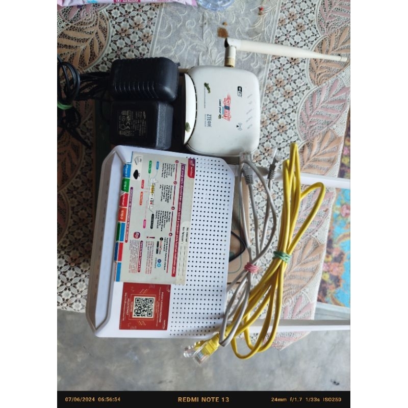 take all semua modem  fiber type hg6145f dan modem speedy type zxv10 w300s full set