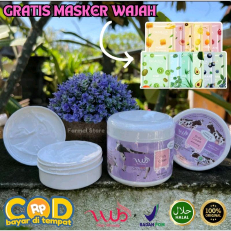 Wub Body cream bleaching | Wub body scrub 200gr