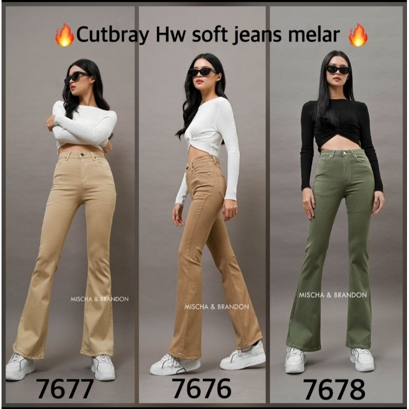 MISCHA AND BRANDON CELANA JEANS CUTBRAY HW