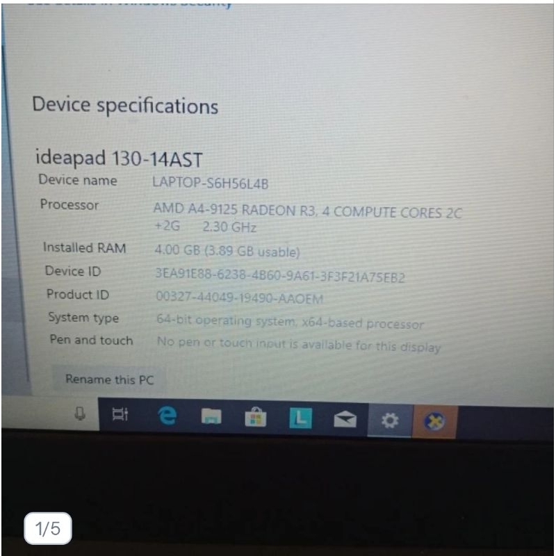 Laptop Lenovo Ideapad 130-14AST AMD A4-9125