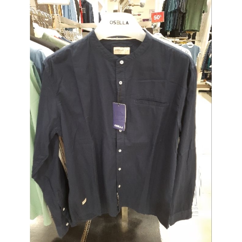 OSELLA MEN KOKO PRIA LENGAN PANJANG NAVY PROMO