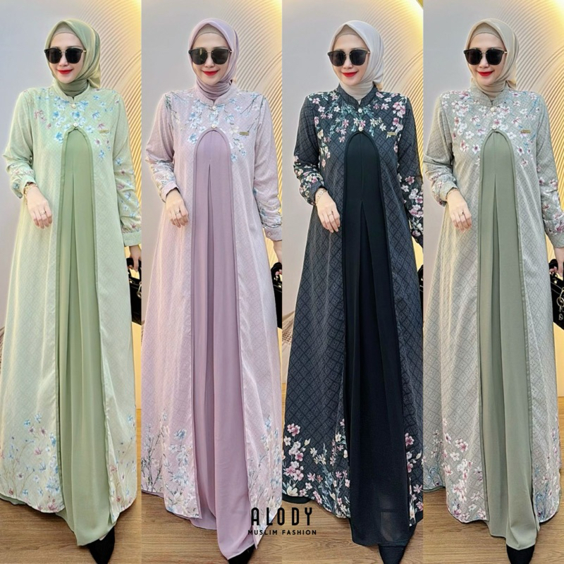Alody Farida dress by alody terbaru gamis mewah by alody