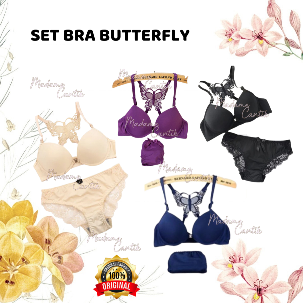 ✿ MADAME ✿ SET BRA Butterfly - Bra + CD Kupu-Kupu