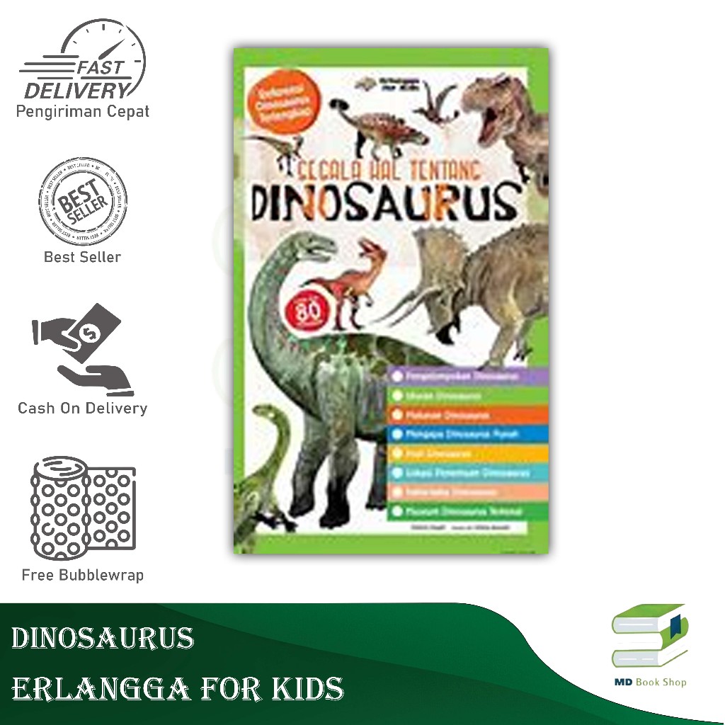 BEST SELLER SEGALA HAL TENTANG DINOSAURUS - ERLANGGA FOR KIDS