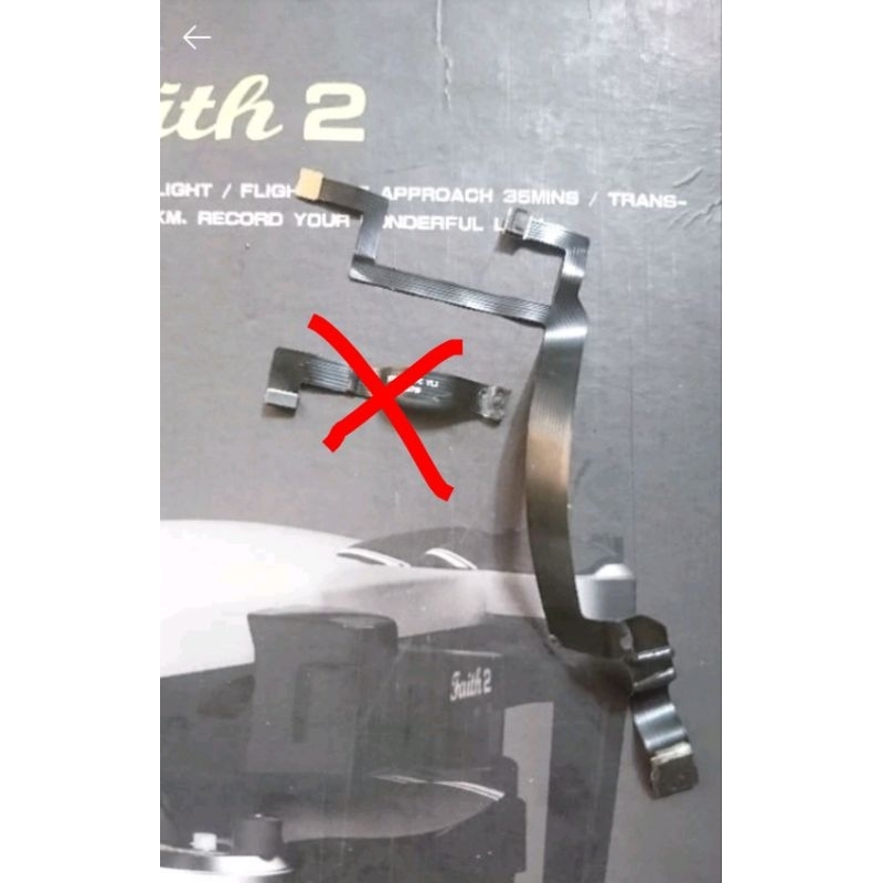 drone cfly faith2, kabel flexibel gimbal second.