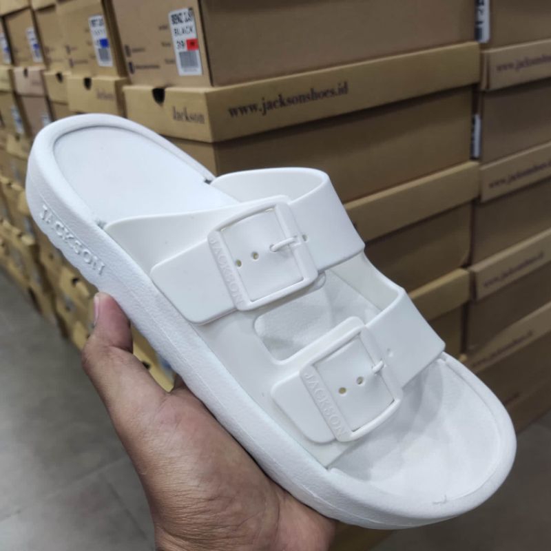 JACKSON ORIGINAL❗Sandal Phylon Slip On White Pria/Wanita (UNISEX)