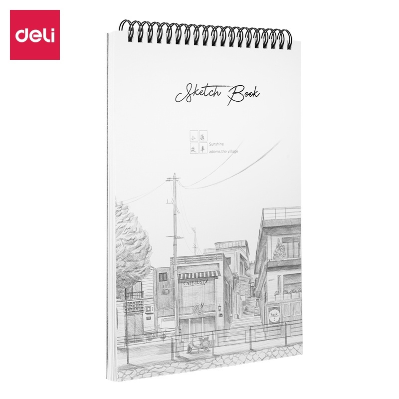 

Deli Sketch Book | Buku Gambar Jilid Spiral Vertikal B5 40 Lembar 100 gsm | 73628