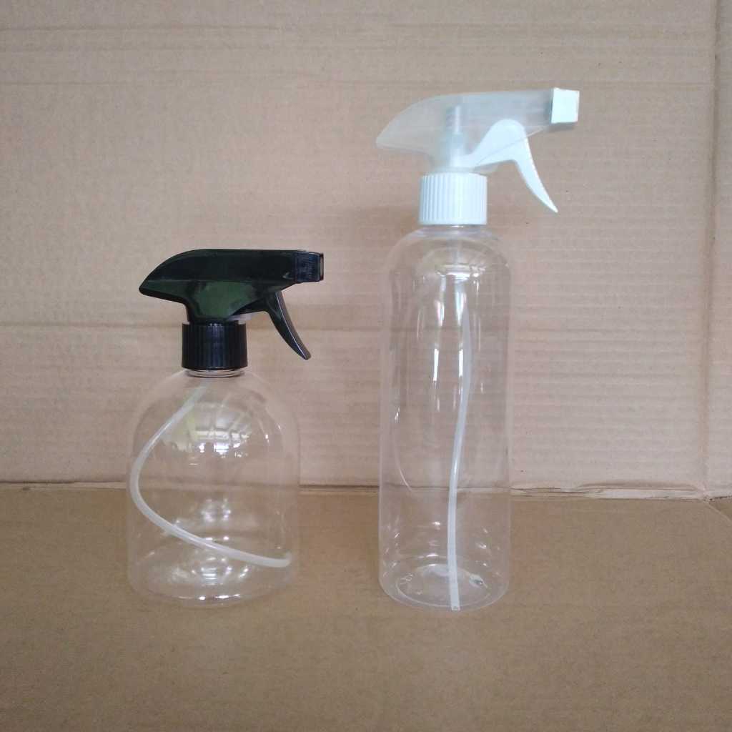 botol spray 500ml / botol kispray 500ml triger bening pet plastik