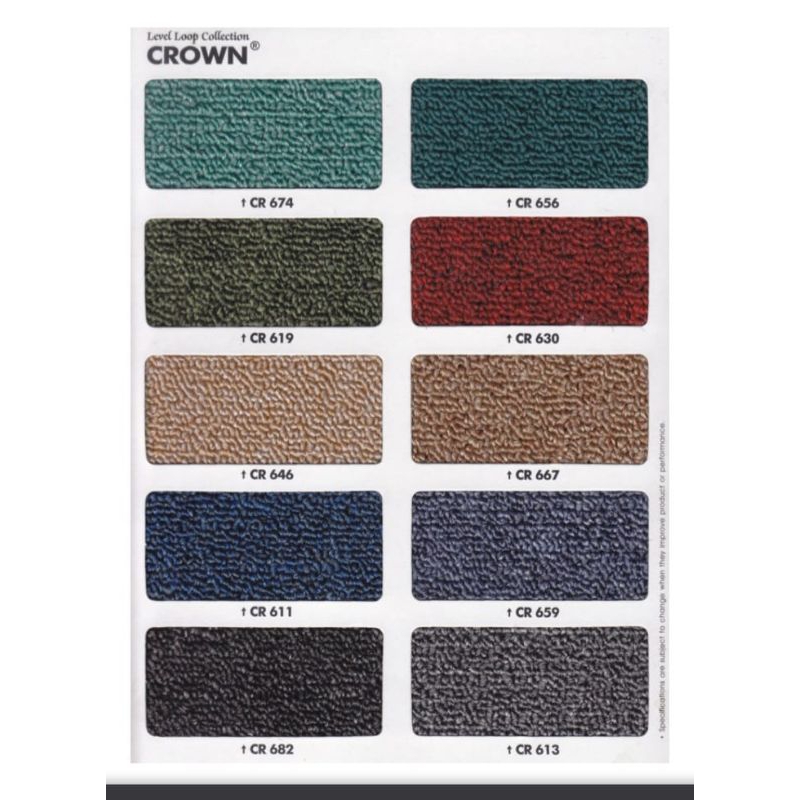 Karpet kantor Crown Tebal 5mm Karpet Polos