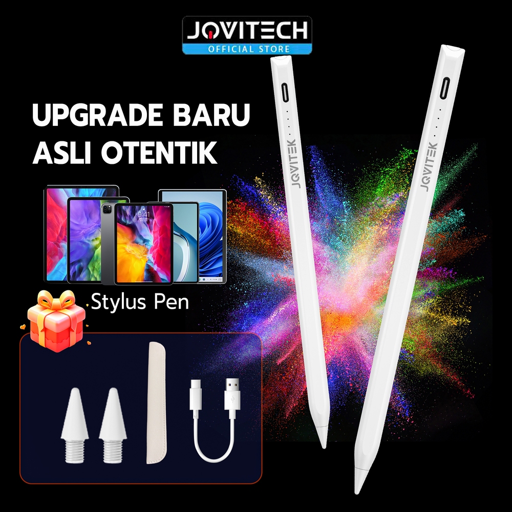 Jovitech Stylus Pen with Palm Rejection for Ipad Smooth Pen Automatic Sleep Mode Magnetic Charge Bat