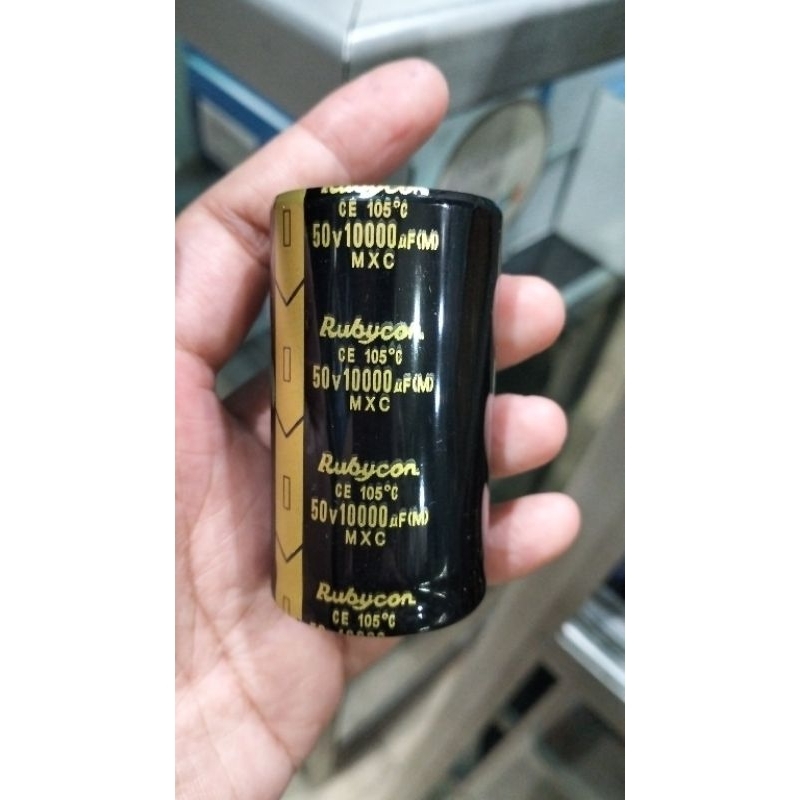 elco 10.000/50v rubycon hitam bagus