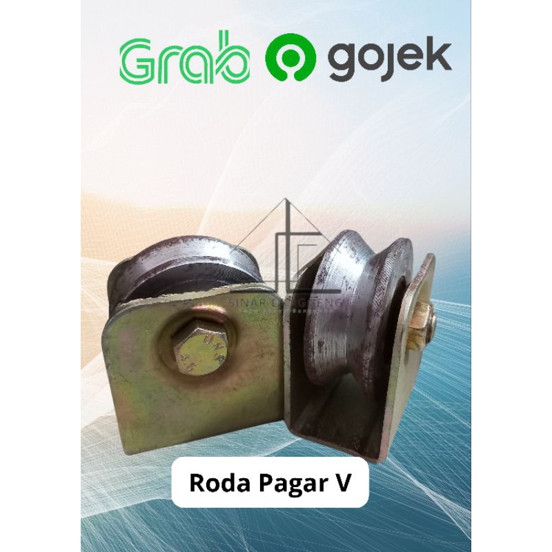 Roda Pagar 8u dan 8v Kualitas SUPER Roda Gerbang Besi Bubut Pintu Pagar Besi komplit uk 8cm 80mm