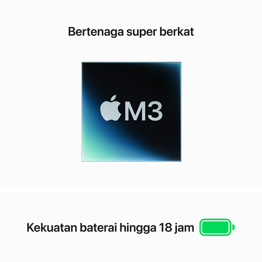 Apple MacBook Air (15 inci, M3, 8GB/512GB)