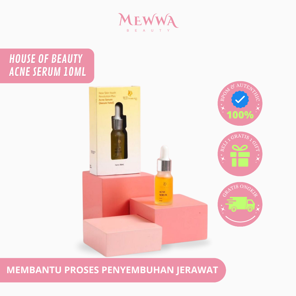 [ FREE ONGKIR ] Mewwa Beauty - HOUSE OF BEAUTY Acne Serum Yellow 10ml - Serum Wajah Berjerawat Origi