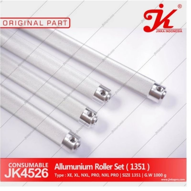 Roller Aluminium Set Jinka 1351 | Sparepart Mesin Cutting Jinka 1351