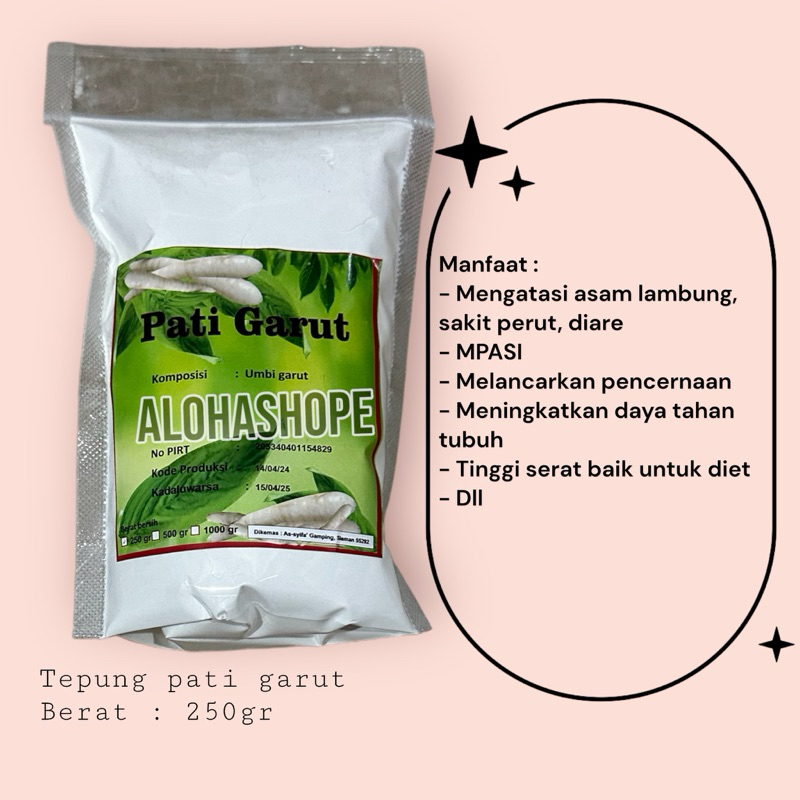 

250G TEPUNG PATI GARUT ANGKRIK IRUT ARROWROOT