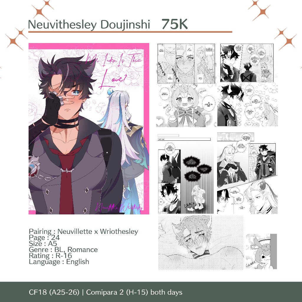 Doujinshi Fanbook Neuvithesley ( Neuvillette x Wriothesley )