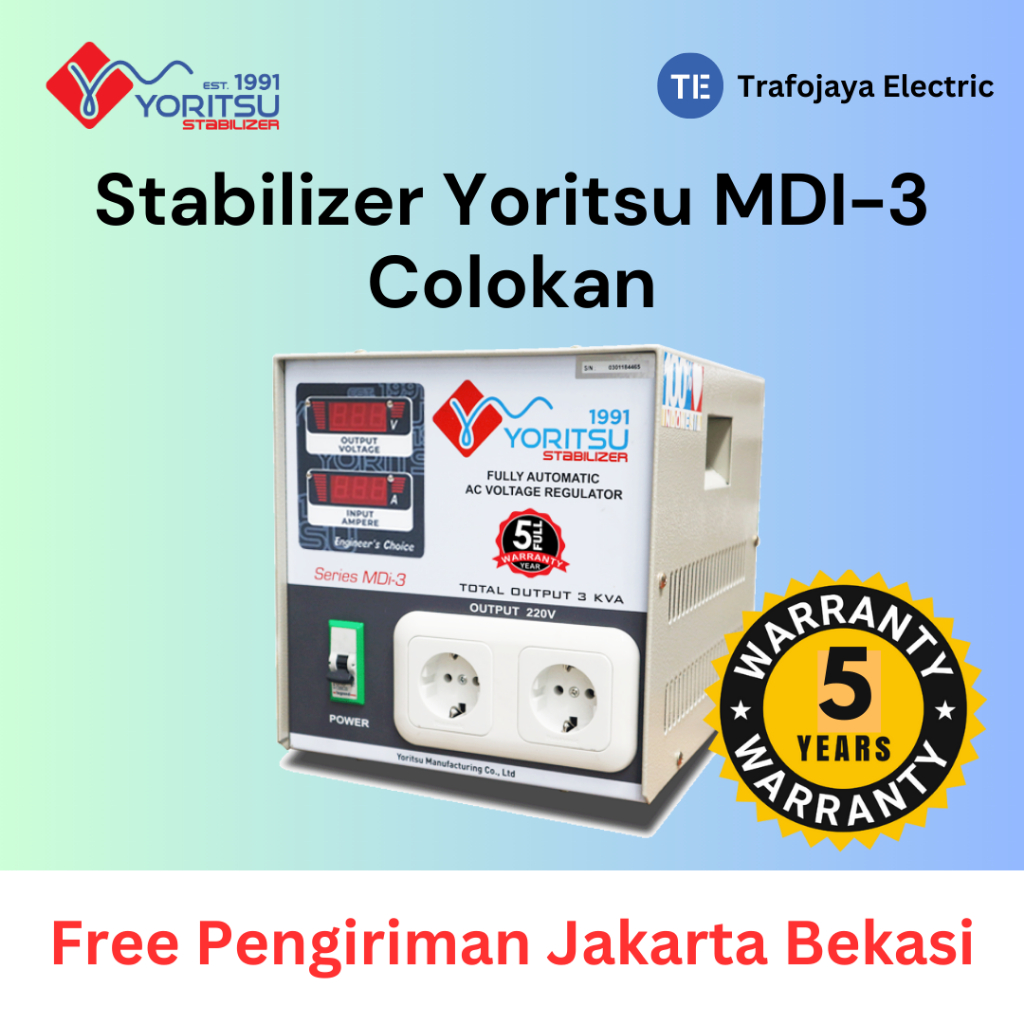 Stabilizer Yoritsu MDI-3 Colokan / 3 KVA