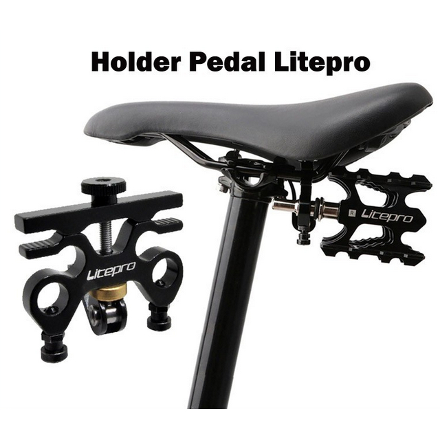 Litepro Holder Pedal QR Buckle Bracket Tempat Pedal Seli Hitam