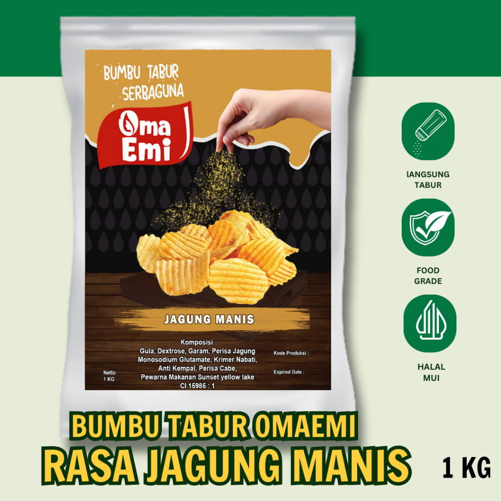 

BUMBU TABUR JAGUNG MANIS 1 KG