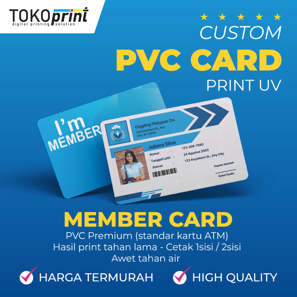 

CETAK PVC ID CARD KARTU MEMBER / KOMUNITAS | KARTU KARYAWAN | KARTU PELAJAR MAHASISWA