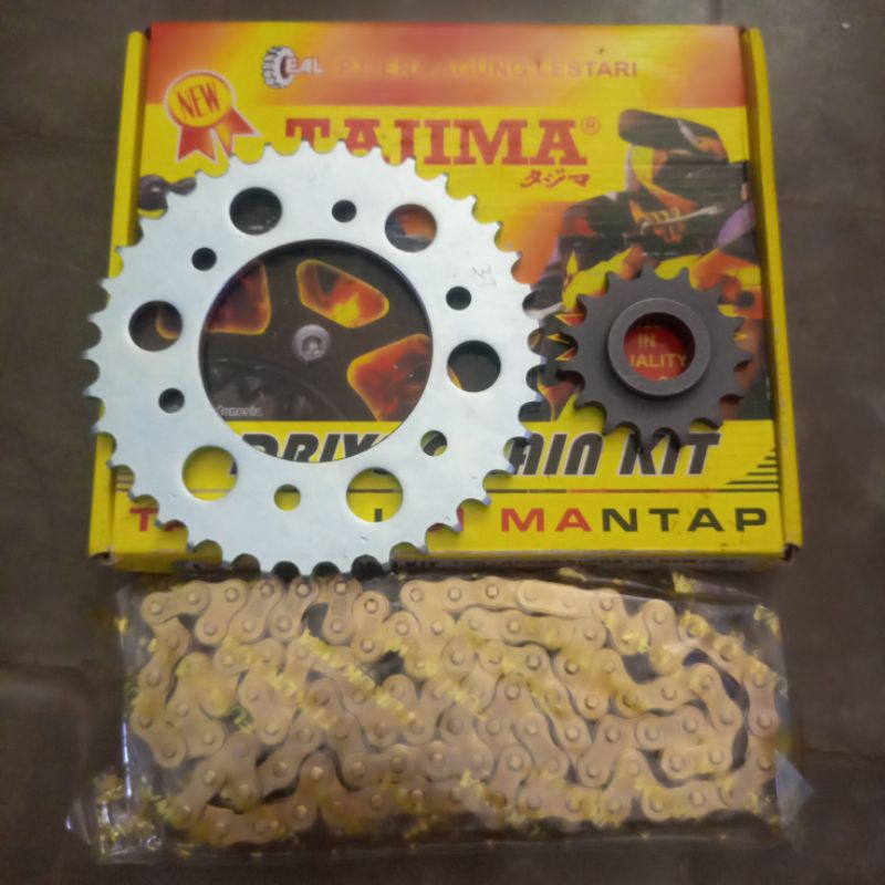 Gear set girset Yamaha Scorpio 428H rantai Gold type sss