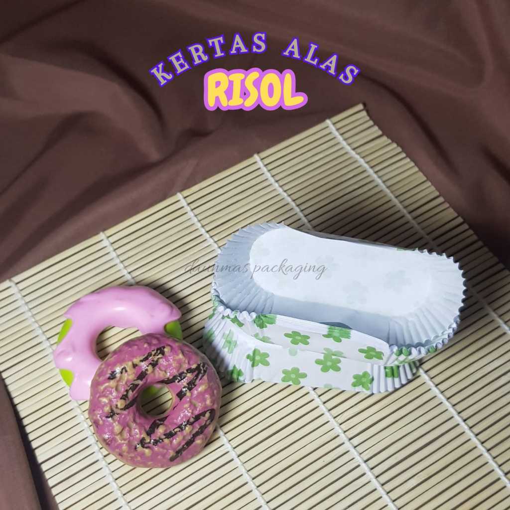 Paper Cup Cake Oval Medium Kertas Risol Alas Risol [LOTUS 1000pcs]