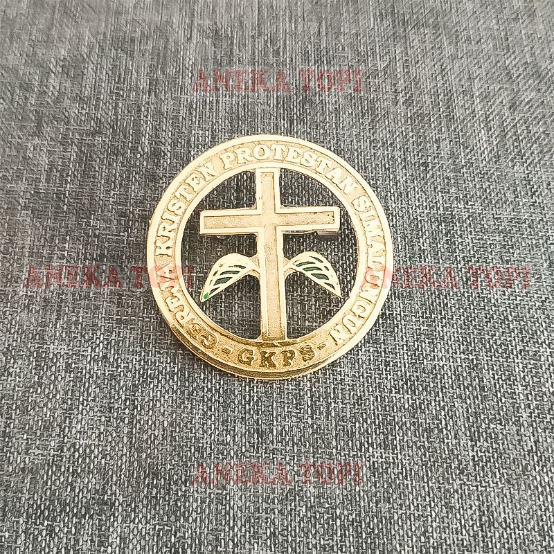 Pin GKPS Pin Gereja Kristen Protestan Simalungun Bulat - Aneka Topi