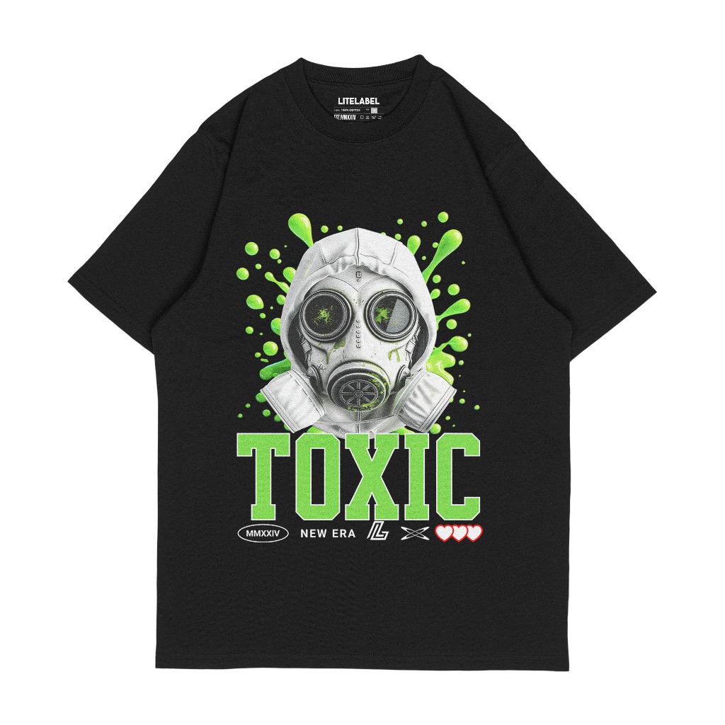 Litelabel Kaos Distro Pria Lengan Pendek Original Premium Cotton Combed 30s TOXIC