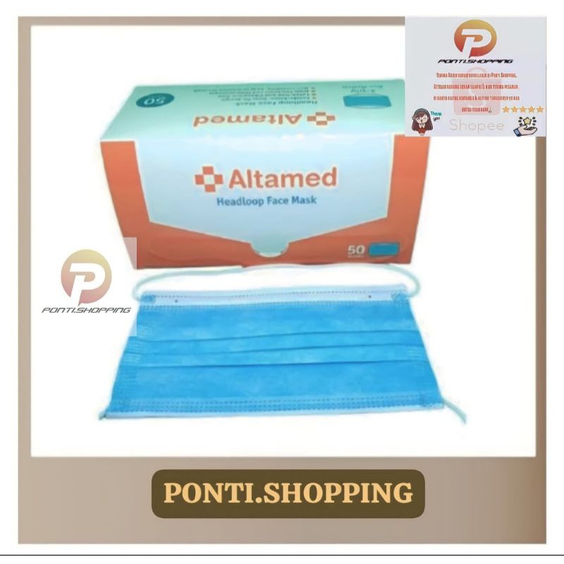 Masker Kerudung Altamed/Masker Hijab/Masker Medis